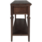 Mesa consola retro con 3 cajones, en azul marino/blanco antiguo/gris lavado/espresso, requiere montaje de 1 persona