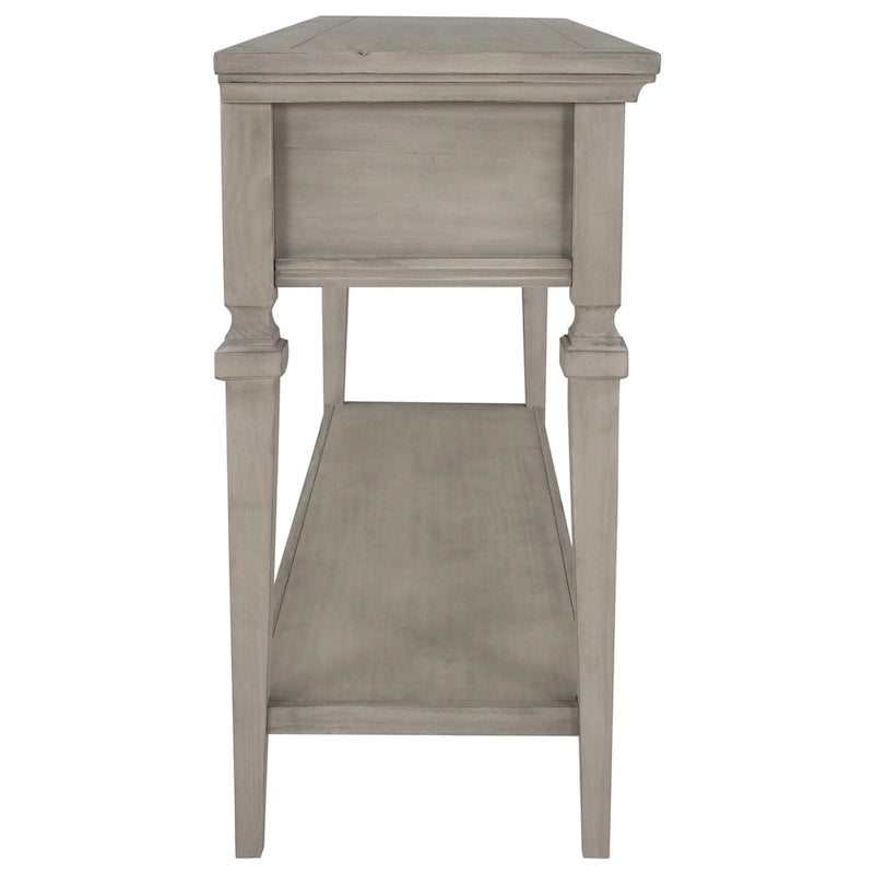 Mesa consola retro con 3 cajones, en azul marino/blanco antiguo/gris lavado/espresso, requiere montaje de 1 persona