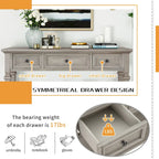 Mesa consola retro con 3 cajones, en azul marino/blanco antiguo/gris lavado/espresso, requiere montaje de 1 persona