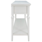 Mesa consola retro con 3 cajones, en azul marino/blanco antiguo/gris lavado/espresso, requiere montaje de 1 persona