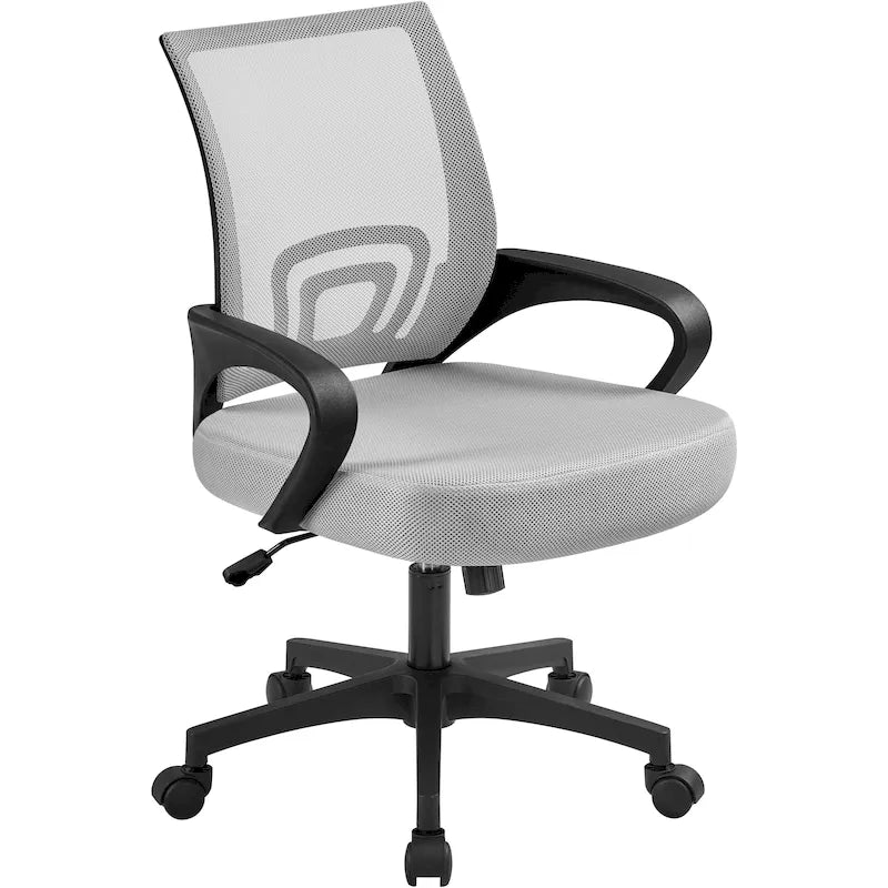 Silla de oficina ergonómica giratoria con respaldo de malla – Gris oscuro / Rojo / Gris / Azul / Negro / Morado, Unidad