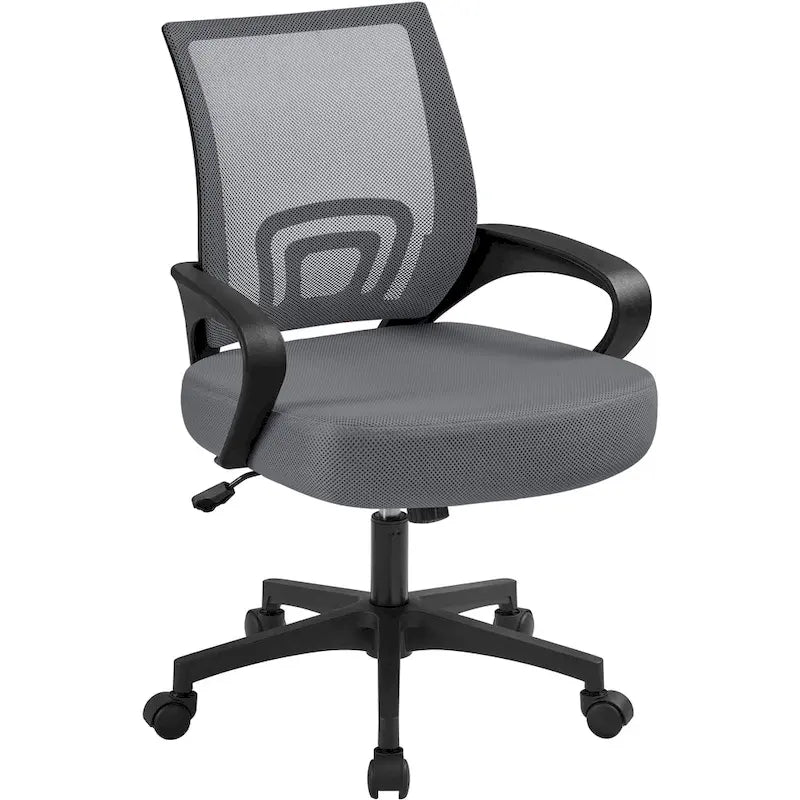 Silla de oficina ergonómica giratoria con respaldo de malla – Gris oscuro / Rojo / Gris / Azul / Negro / Morado, Unidad