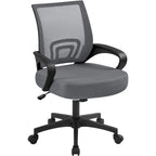 Silla de oficina ergonómica giratoria con respaldo de malla – Gris oscuro / Rojo / Gris / Azul / Negro / Morado, Unidad