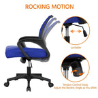 Silla de oficina ergonómica giratoria con respaldo de malla – Gris oscuro / Rojo / Gris / Azul / Negro / Morado, Unidad
