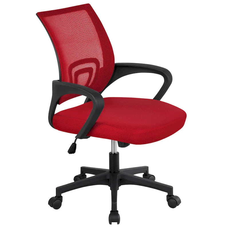 Silla de oficina ergonómica giratoria con respaldo de malla – Gris oscuro / Rojo / Gris / Azul / Negro / Morado, Unidad