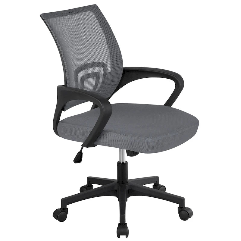 Silla de oficina ergonómica giratoria con respaldo de malla – Gris oscuro / Rojo / Gris / Azul / Negro / Morado, Unidad