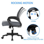 Silla de oficina ergonómica giratoria con respaldo de malla – Gris oscuro / Rojo / Gris / Azul / Negro / Morado, Unidad