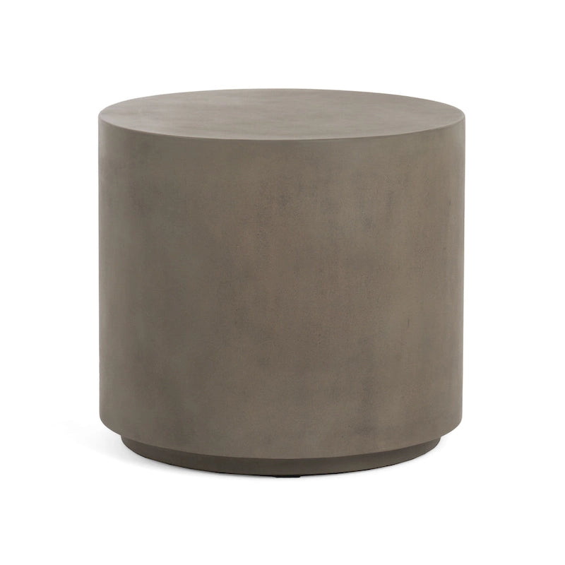 Mesa Auxiliar Redonda de Concreto para Exterior, para 1 Persona