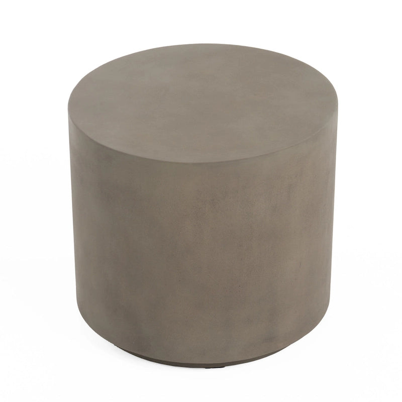 Mesa Auxiliar Redonda de Concreto para Exterior, para 1 Persona