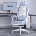 Silla Gaming Negra/Rosa con Orejas de Gato y Reposapiés, Reclinable, para 1 Persona